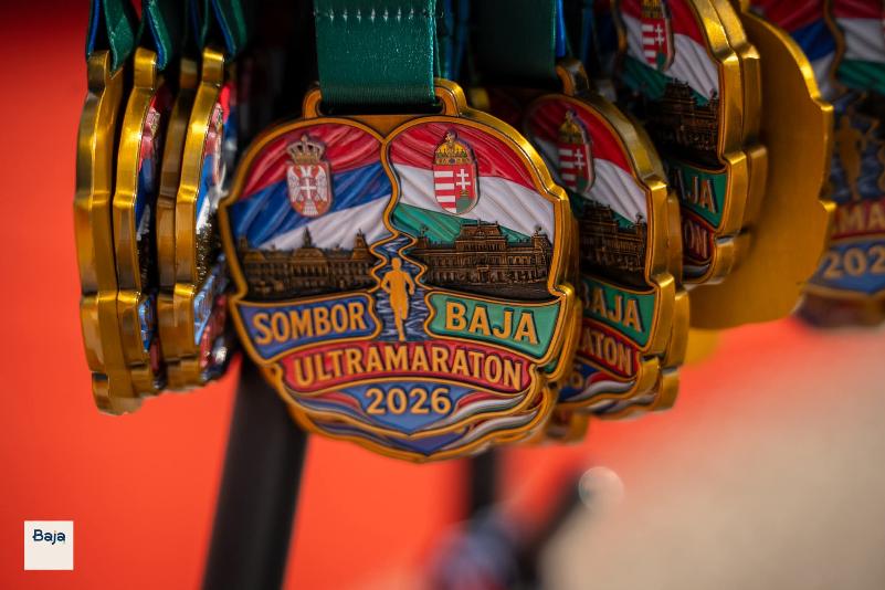 Ultramaraton Sombor Baja 2026 medalja